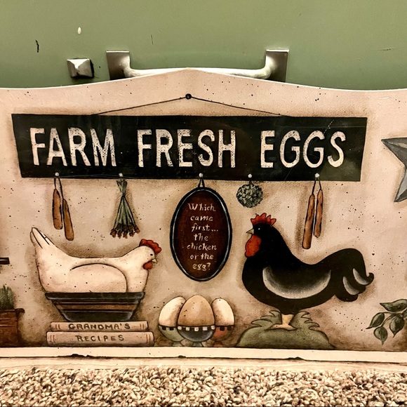 NEW Heavy Duty Steel Farm Fresh Eggs Kitchen Metal Sign